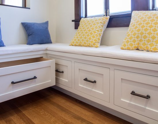 Breakfast nook bench seating drawers