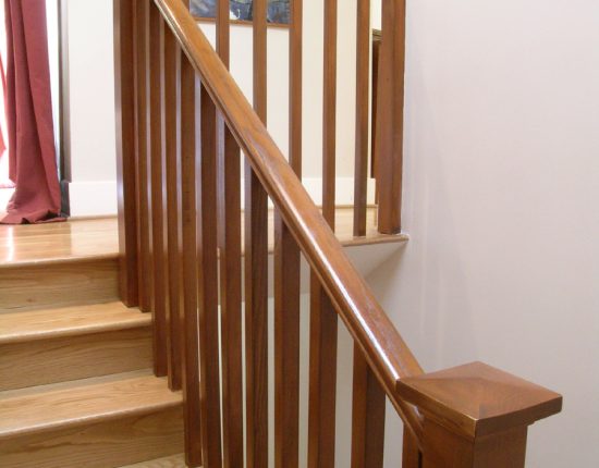 New stained Oak staircase and handrail