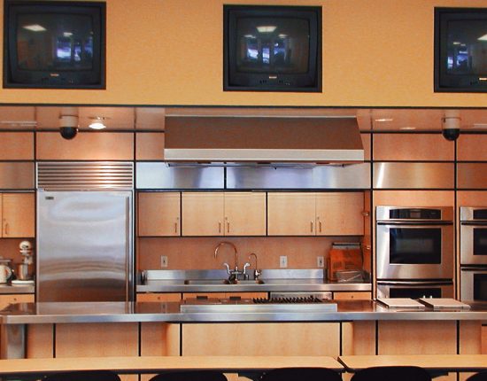 Le Cordon Bleu Culinary School teaching kitchen in Pasadena, Ca