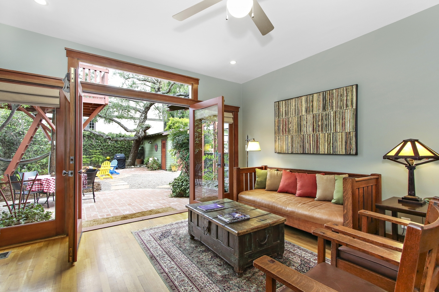 Craftsman Revival Home with Entertainment Space Opening to Backyard