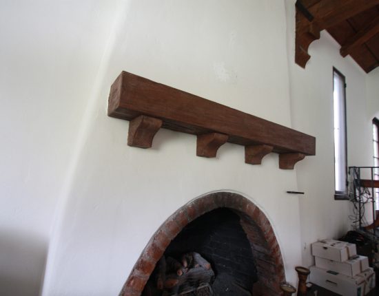 Spanish style remodel with a restored fireplace