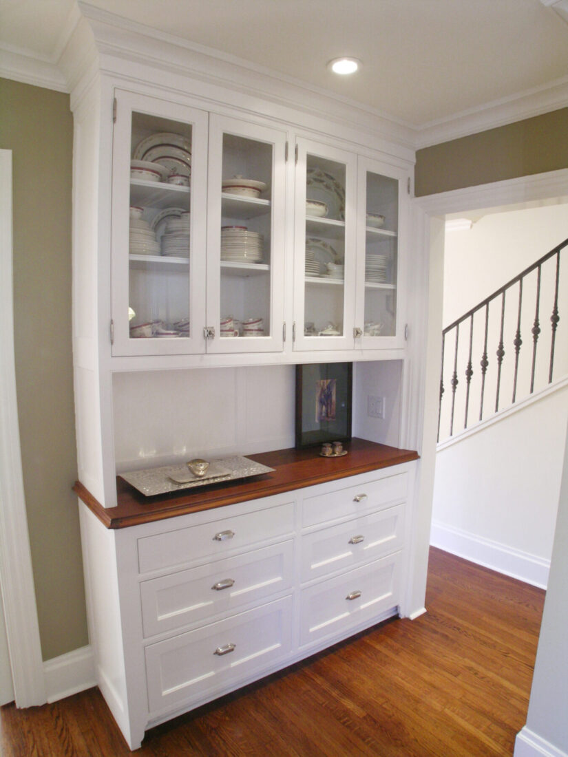 Dining Room Buffet Cabinet with Hardwood Landing Space
