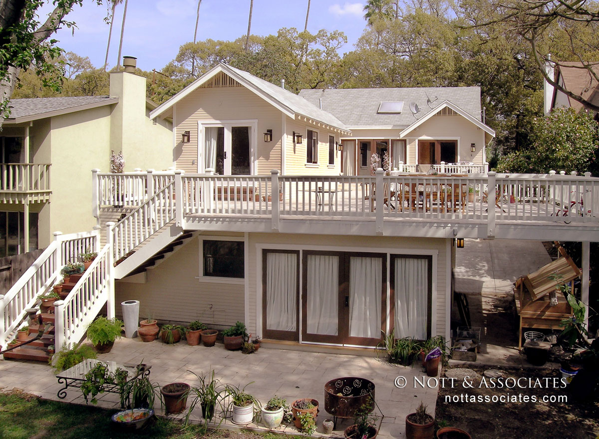 Remodeled home with deck