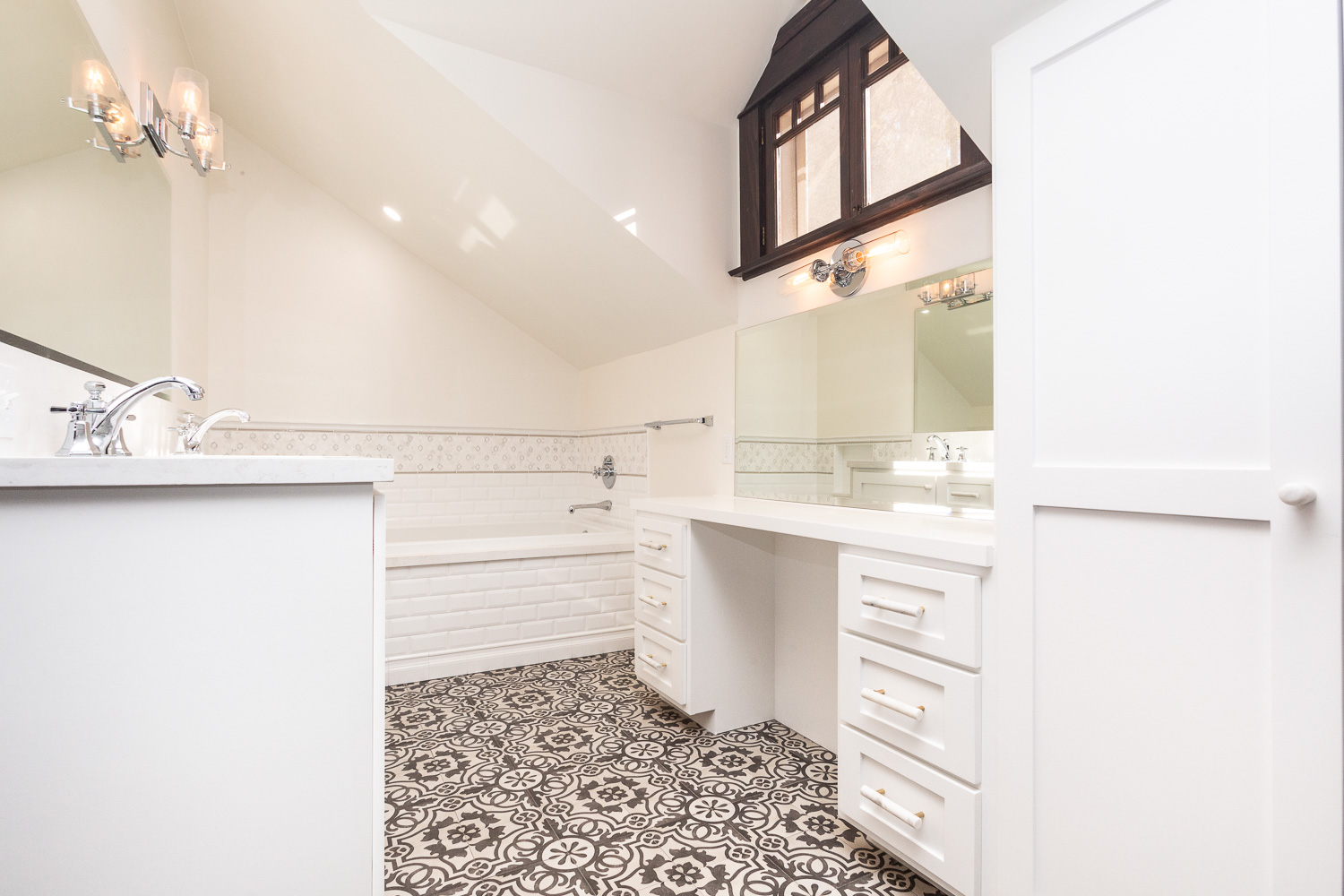 Master Bathroom remodel with vanity desk