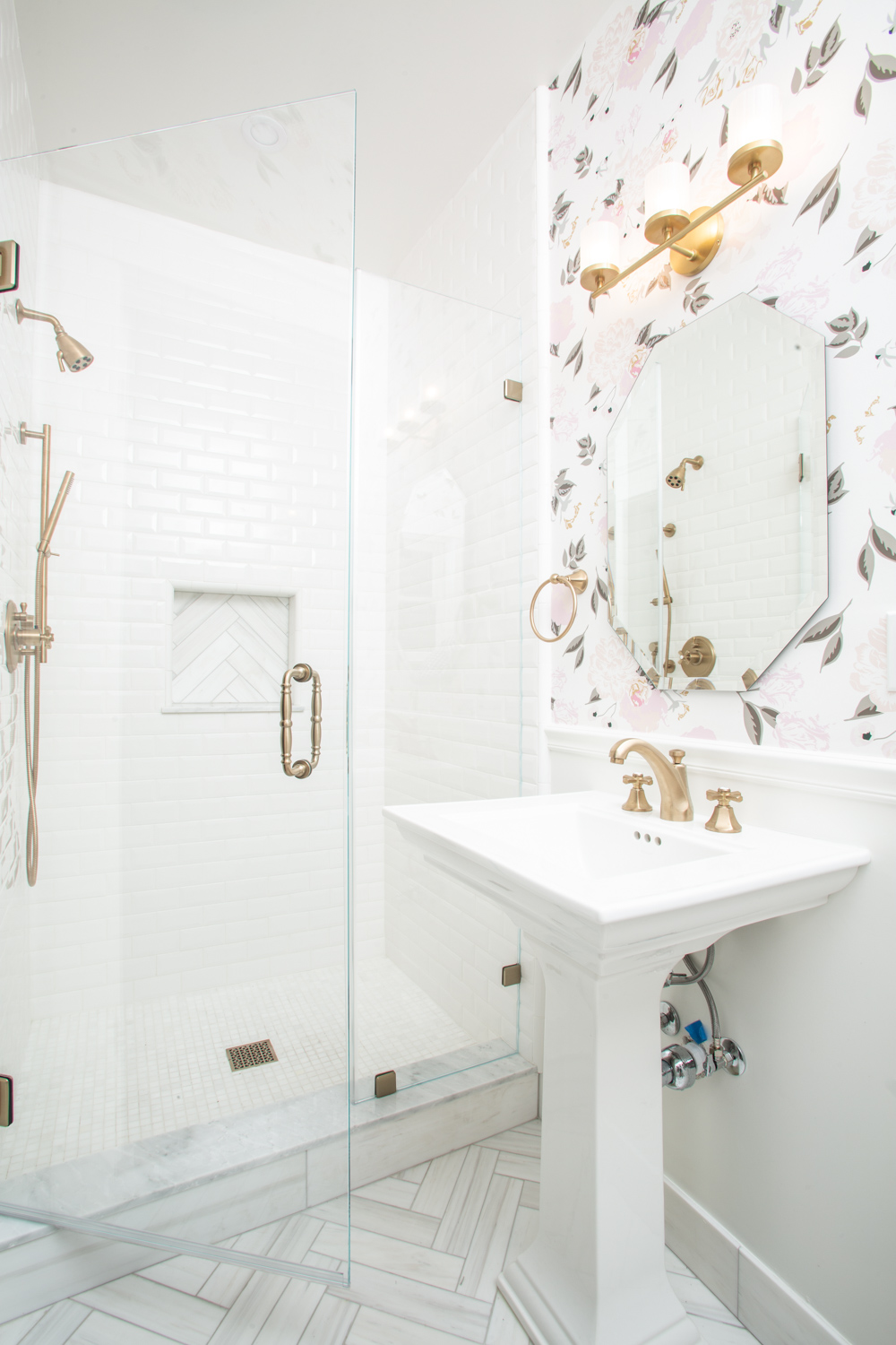 Updated bathroom in historic Craftsman.